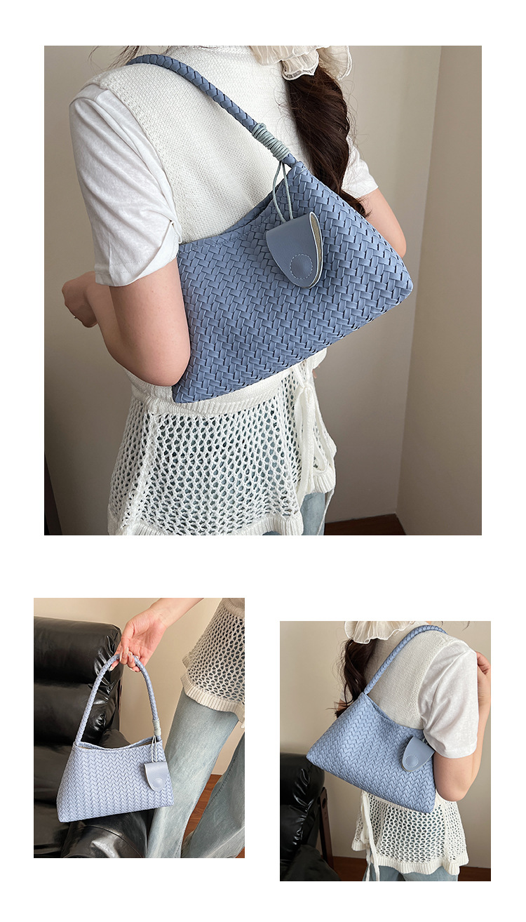 Woven Pattern Large Capacity Tote Bag For Women Stylish Shoulder Bag_voghion.com