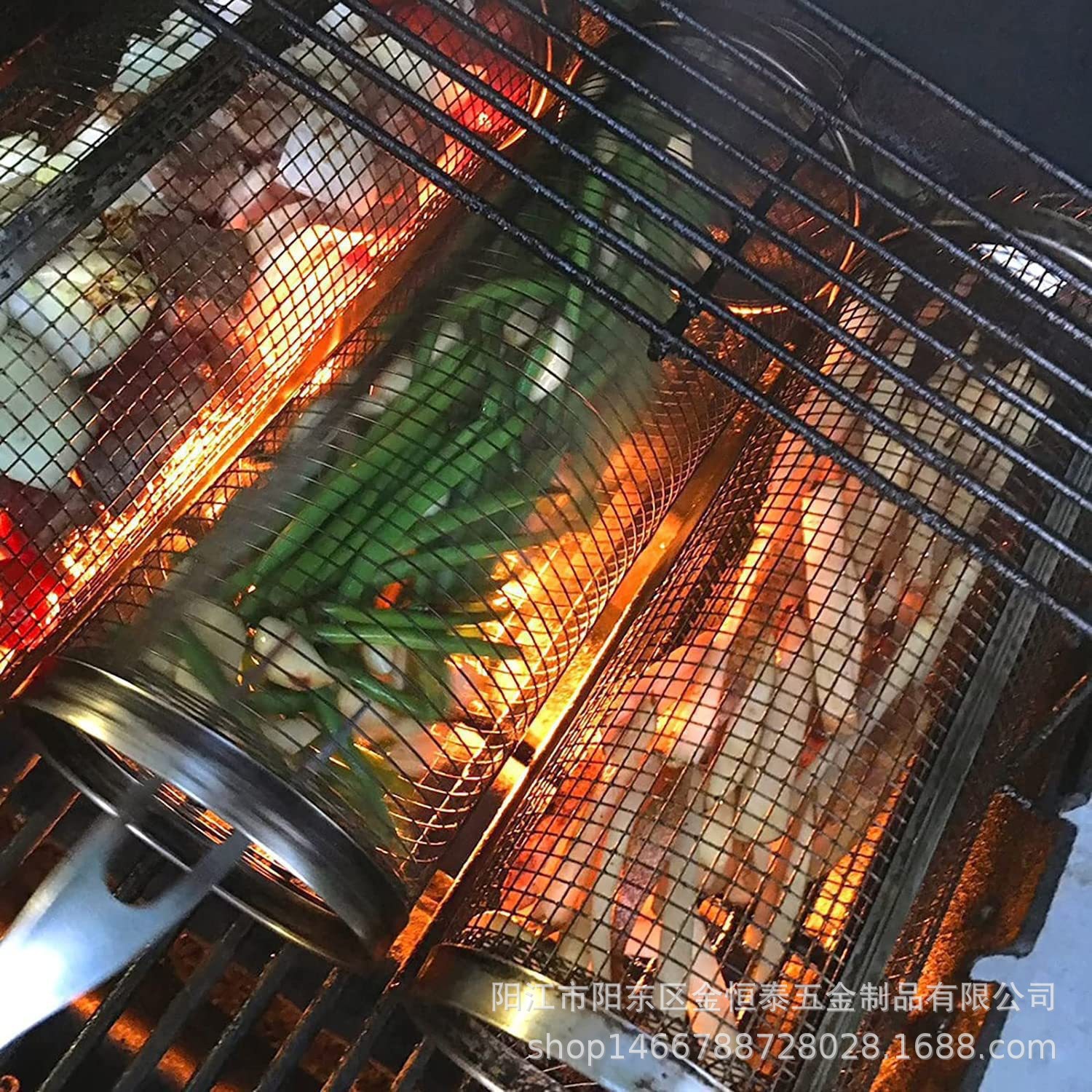 亞馬遜BBQ燒烤網Greatest Grilling Basket Ever滾筒燒烤籠