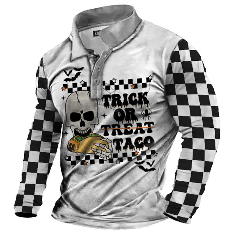 Nueva camiseta transfronteriza de manga larga con cuatro botones de Amazon Templar Impresión 3D Cross Legion imitación algodón pull rack manga larga T