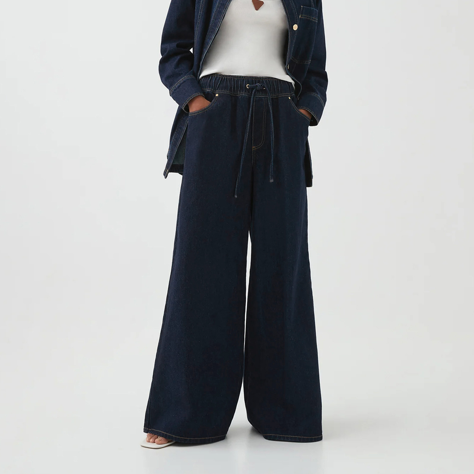 Jeans Rectos para Mujer de Mezclilla con Corte Recto, Sin Elasticidad image 10