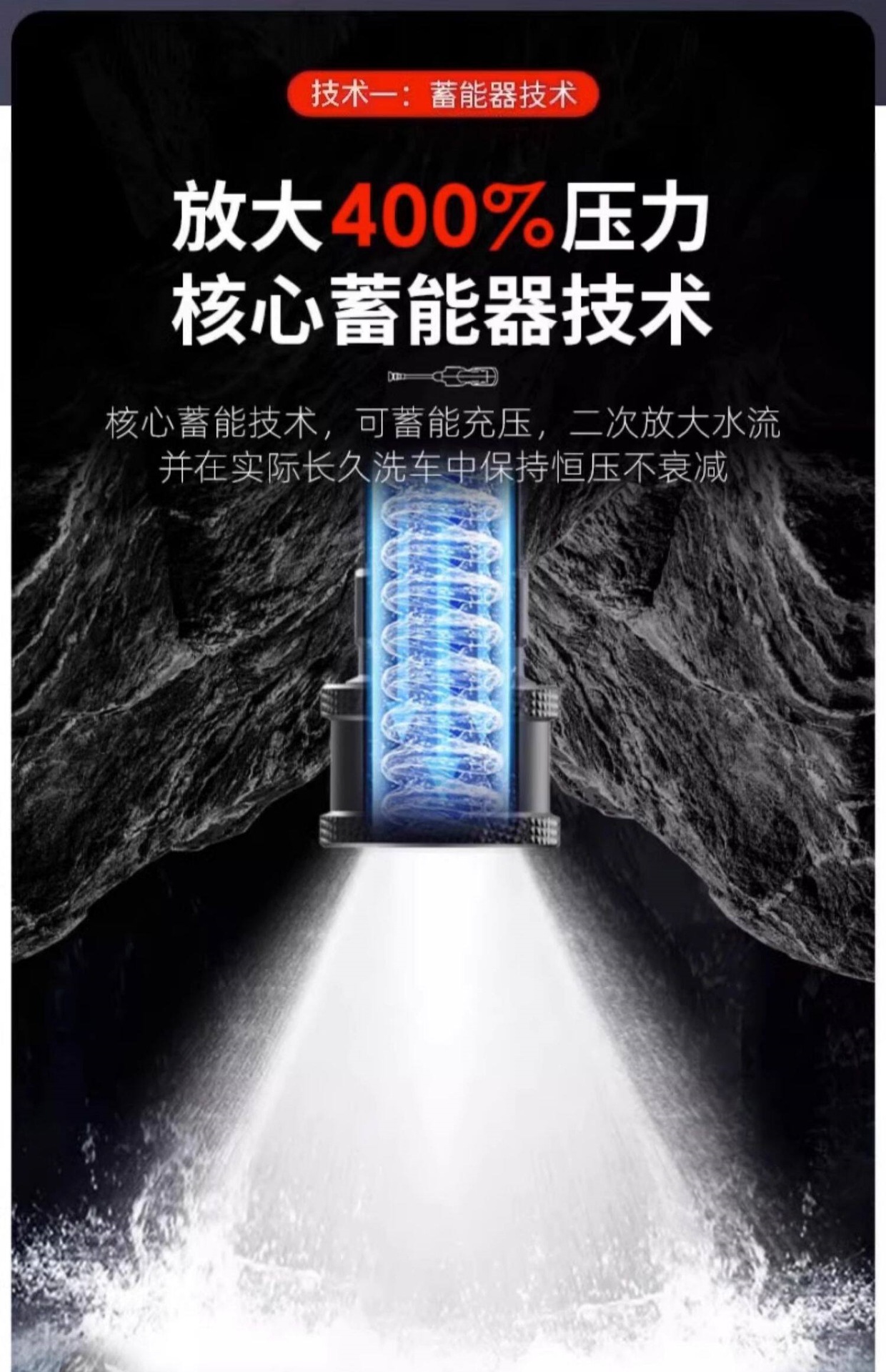 Suitable for high-pressure car wash water guns, wireless charging lithium battery, powerful household electric water gun, car wash tool