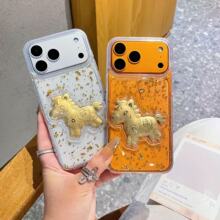 苹果15promax手机壳个性金箔立体马上暴富创意适用16pro/17promax