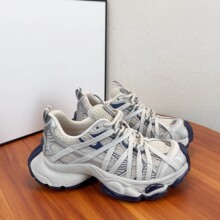 巴黎时尚厚底拼色老爹鞋女2025年新款蜘蛛侠绑带透气休闲运动鞋