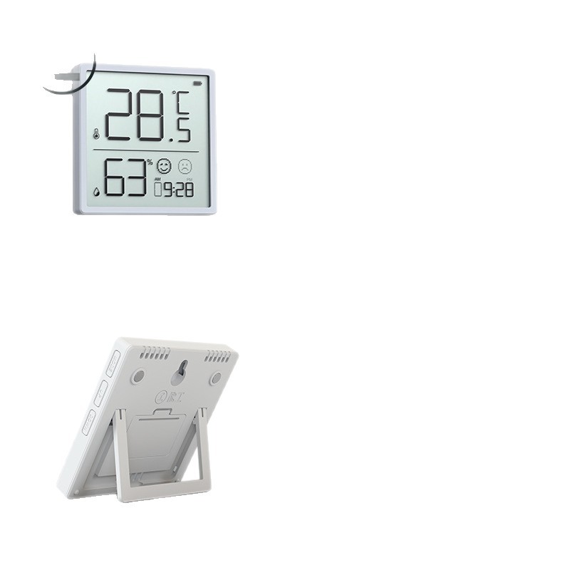 Temperatura y humedad de bosque verde interior pared doméstica 86 caja de soporte reloj decoración de escultura inteligente humedad de la habitación de bebés