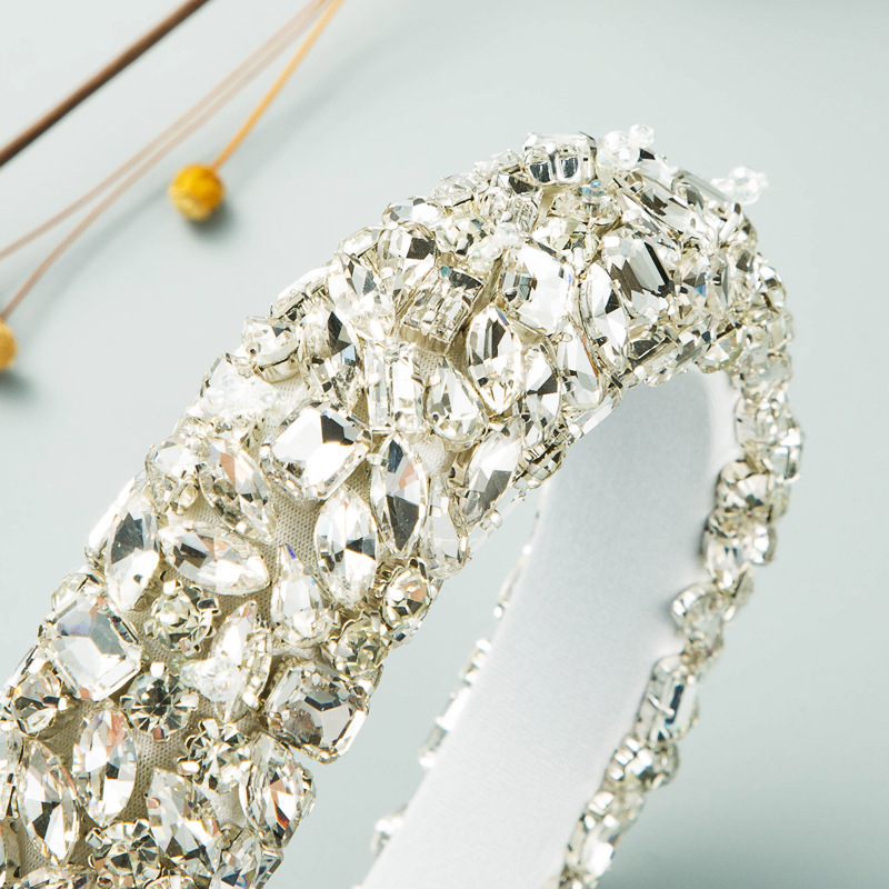 Fashion Women'S Plaid Rhinestone Diamond Hair Band display picture 4