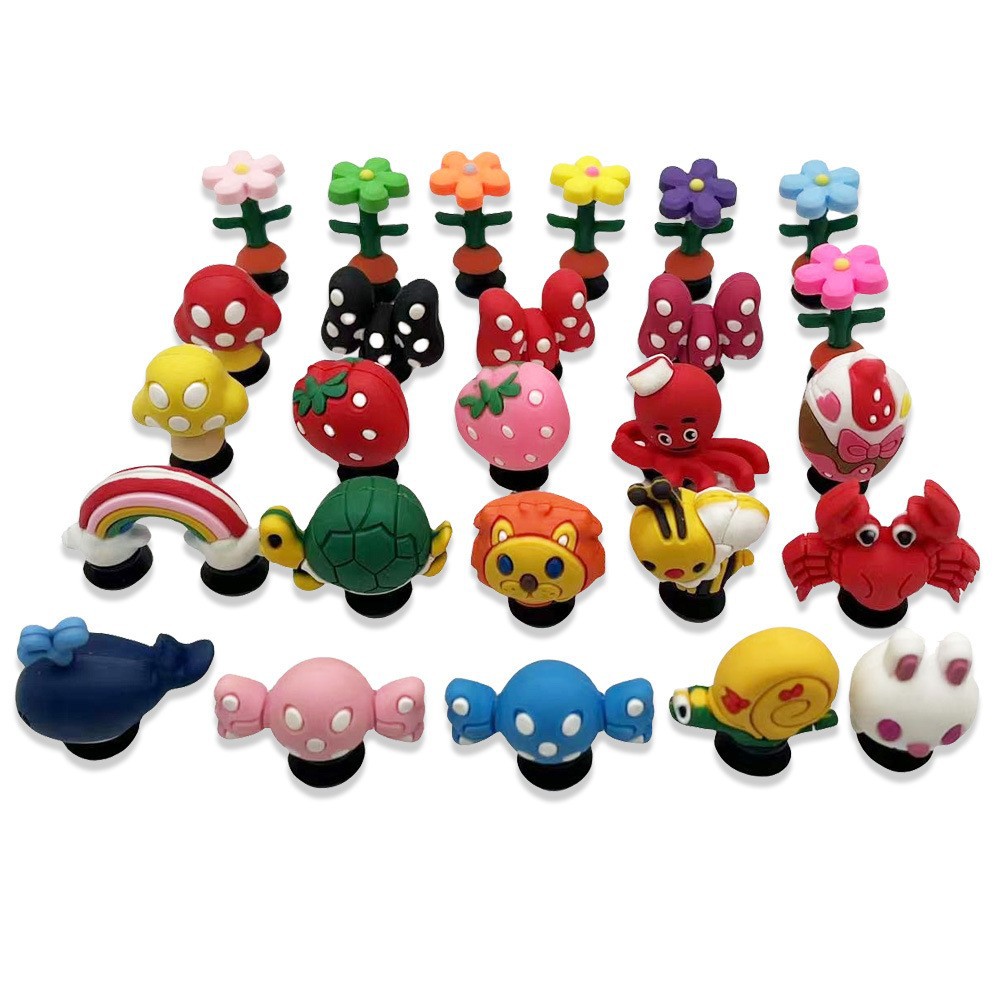 Animal, Fruit Pattern All Seasons Season Animal Fruit Shoe Accessories PVC All Seasons Shoe Buckle