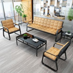 Office Sofa Simple Modern Reception Rental House Three-Person Office Sofa Combination Simple Single Sofa Durable