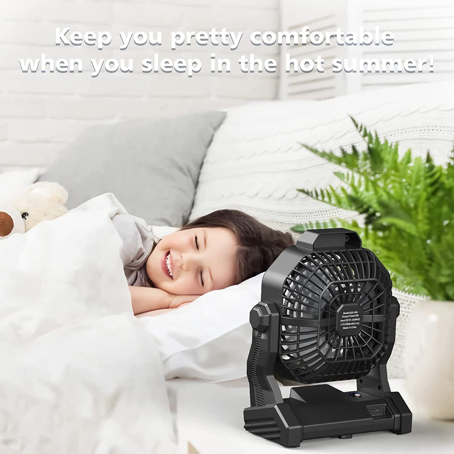 Ventilador de Camping para Colgar y Escritorio X21 Recargable para Camping