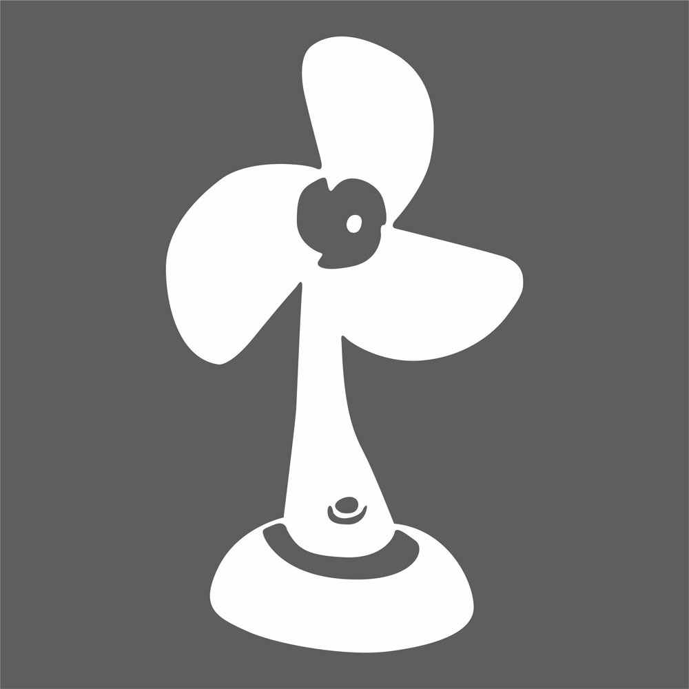 White-desktop fan