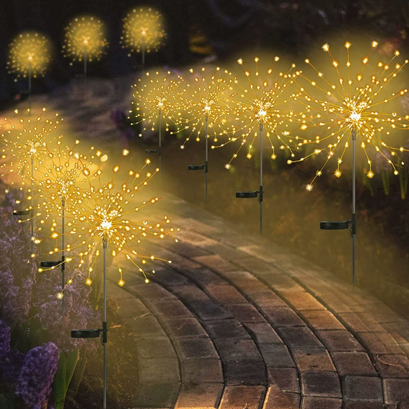 Садово-парковый светодиодный солнечный светильник-светлячок, популярный для ландшафтного дизайна, огорода, сада и дорожек.