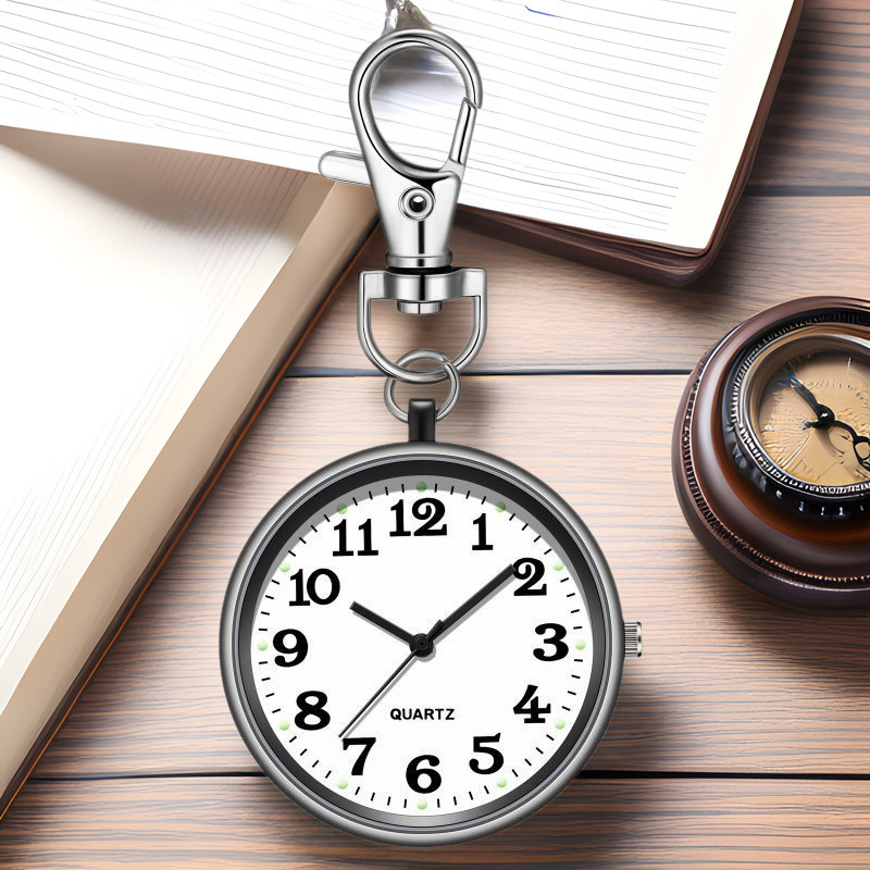 New Model Pocket Watch for Exams with Clear Large Numbers, Suitable for Elderly and Students, Keychain Hanging Watch, Fashionable and Versatile Nurse Watch