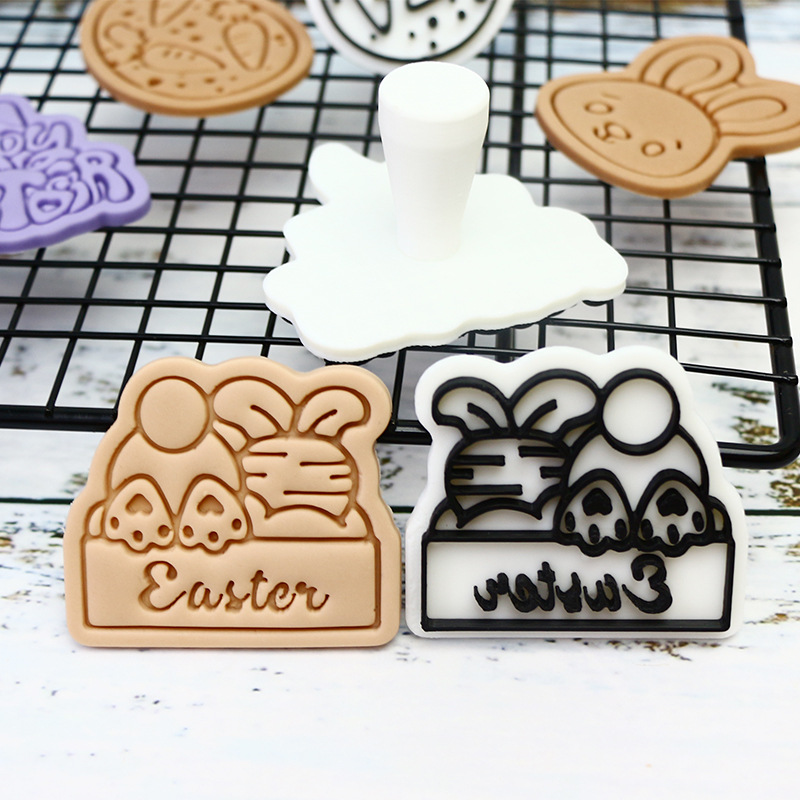 Tema de Pascua molde de galletas fiesta horneado bricolaje molde de fondant personalizado 3D estereoscópico glaseado corte de galletas