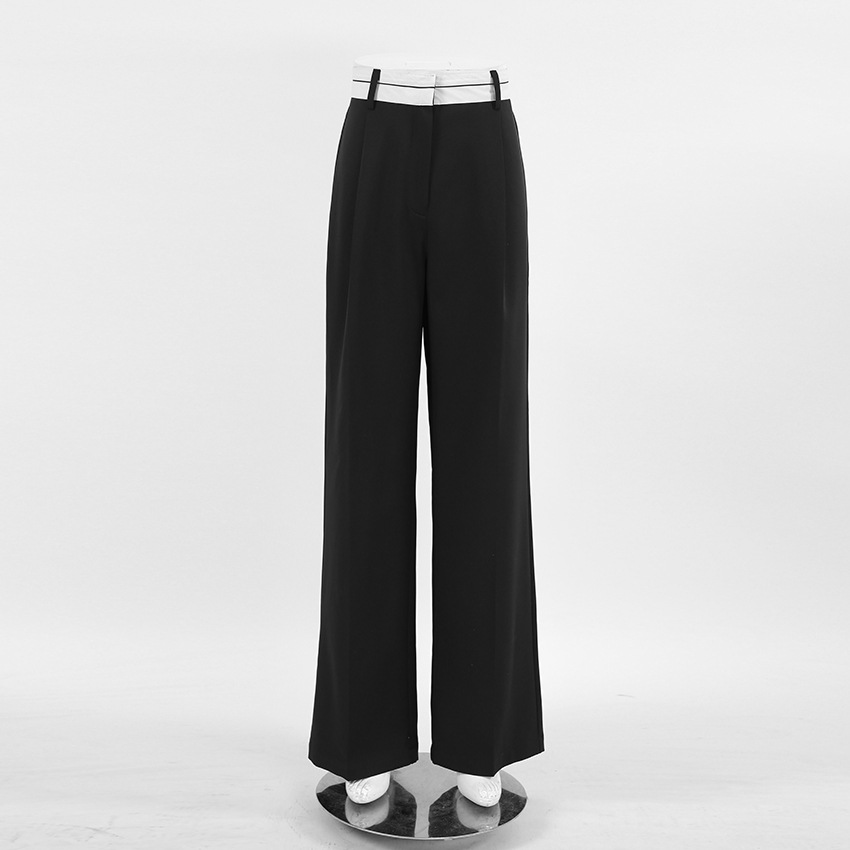 Women's Holiday Daily Vacation Solid Color Full Length Contrast Binding Casual Pants display picture 1