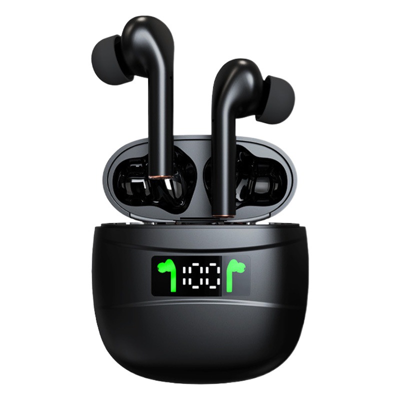 Nuevo modelo privado ENC reducción de ruido auriculares Bluetooth j3pro real inalámbrico binaural deportes pantalla digital auriculares Amazon caliente