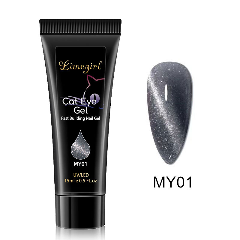 12 colores pegamento de extensión de brillo de uñas pegamento de extensión de lentejuelas de uñas pegamento de extensión rápida indolora Glitter pegamento de extensión de cristal