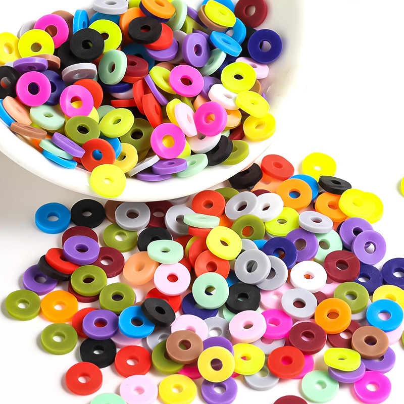 1 Set Soft Clay Solid Color Beads display picture 6