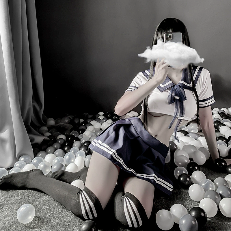 Underwear for students, uniform, mini-skirt, set