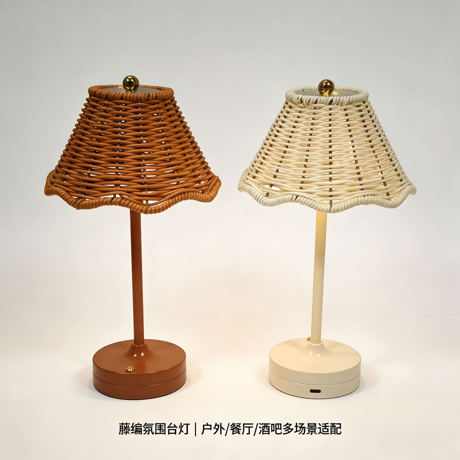 lámpara de escritorio de tela de cabecera retro lámpara de dormitorio de atmósfera transfronteriza USB lámpara de mesa de carga lámpara de decoración lámpara de noche image 3