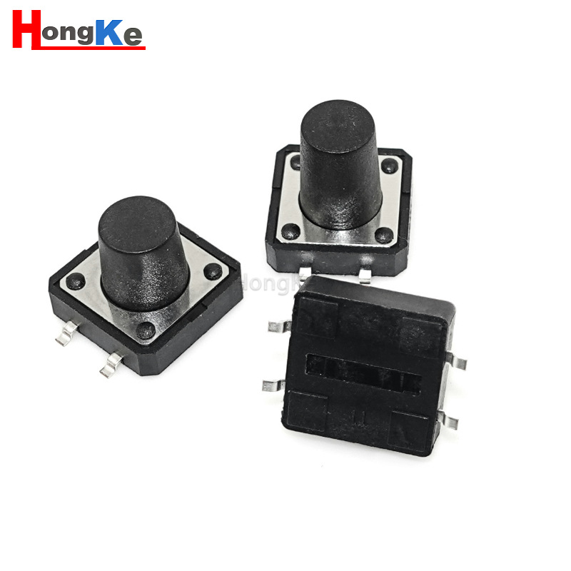 12×12贴片轻触开关 12*12*8/9/10/11立式四脚按键开关 环保耐温