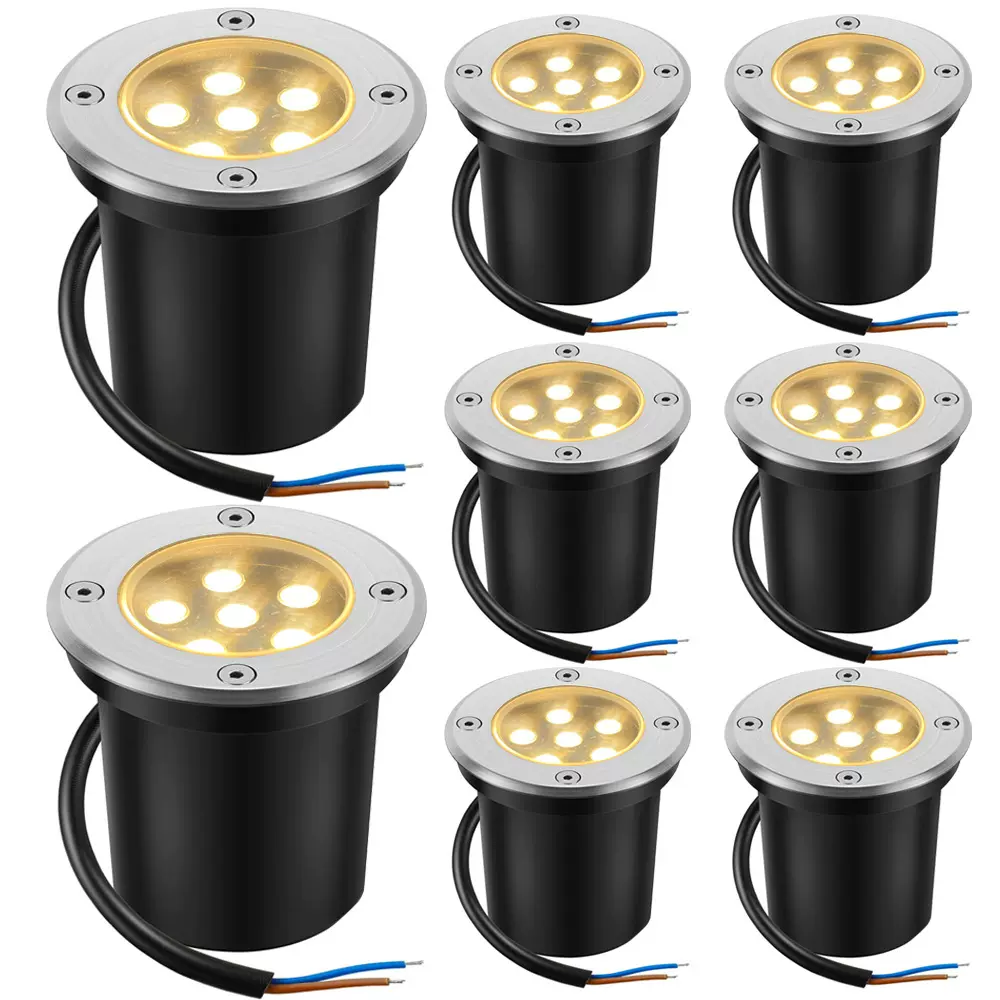 户外暖白埋地灯高压85-265V灌胶庭院景观聚光灯地面路径甲板井灯