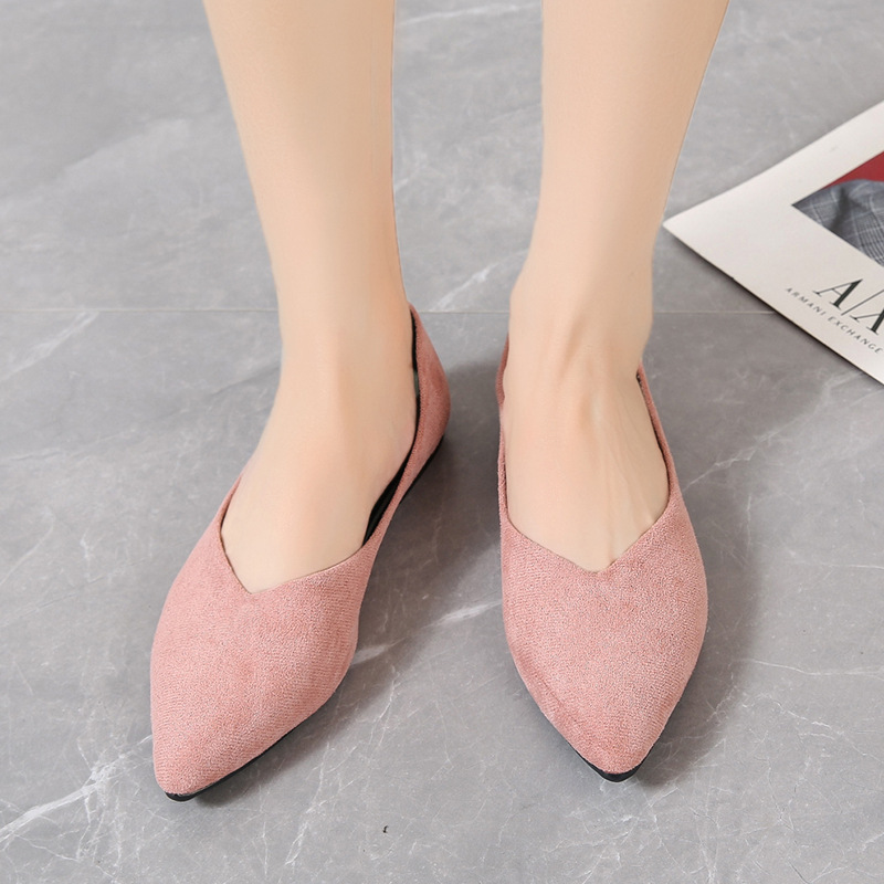 유럽과 미국의 봄과 가을에 2022 국경 간 로우 컷 여성 신발 새로운 슬립 온 플러스 사이즈 부드러운 바닥 플랫 밀크 신발 여성용 싱글 레이어 신발