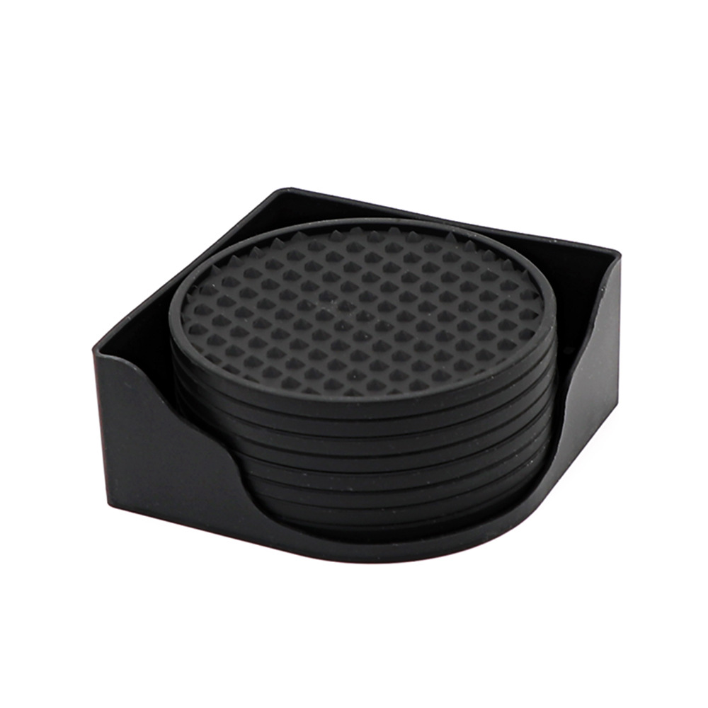 Pentagram posavasos resistente al calor posavasos alimentos grado silicona Morandi color 10cm ronda posavasos logotipo imprimible