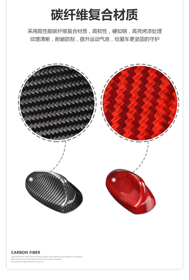 Cross-Border Applicable Exterior Modification Antenna Made of Real Carbon Fiber for Alfa Romeo Giulia/Stelvio Models