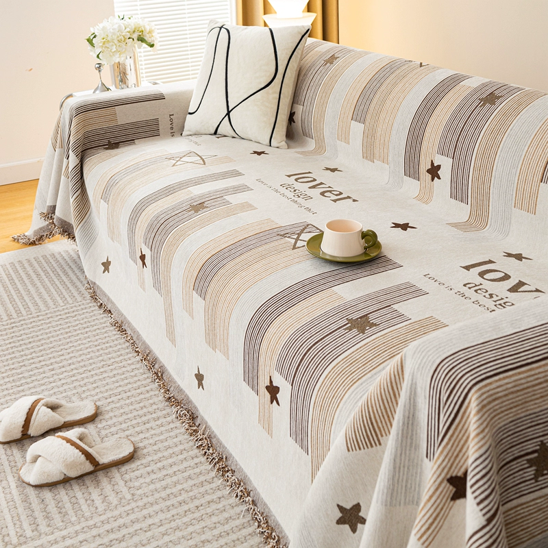 Universal non‑slip sofa cover, chenille, four‑season, multiple sizes & patterns