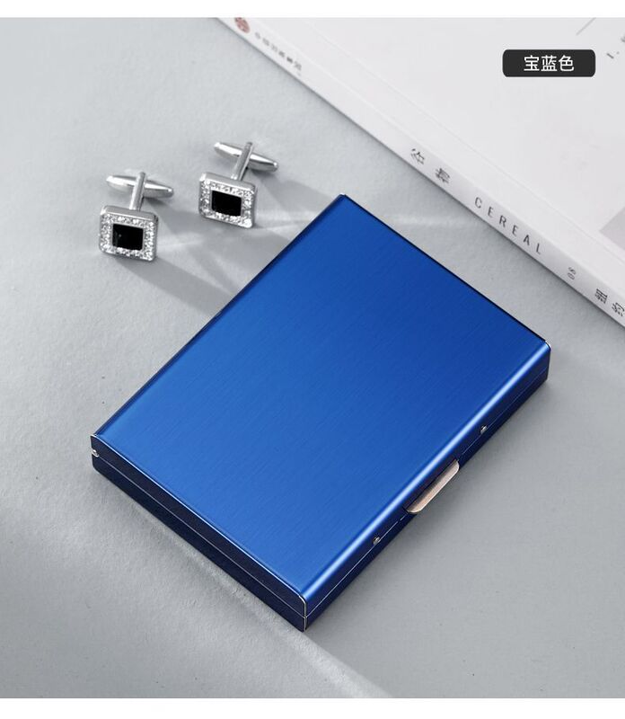 新しい盗難防止ポータブル金属カードホルダーメンズハイエンド多機能抗磁性ステンレス鋼カードホルダーカードボックス銀行カードホルダーバッグ|undefined