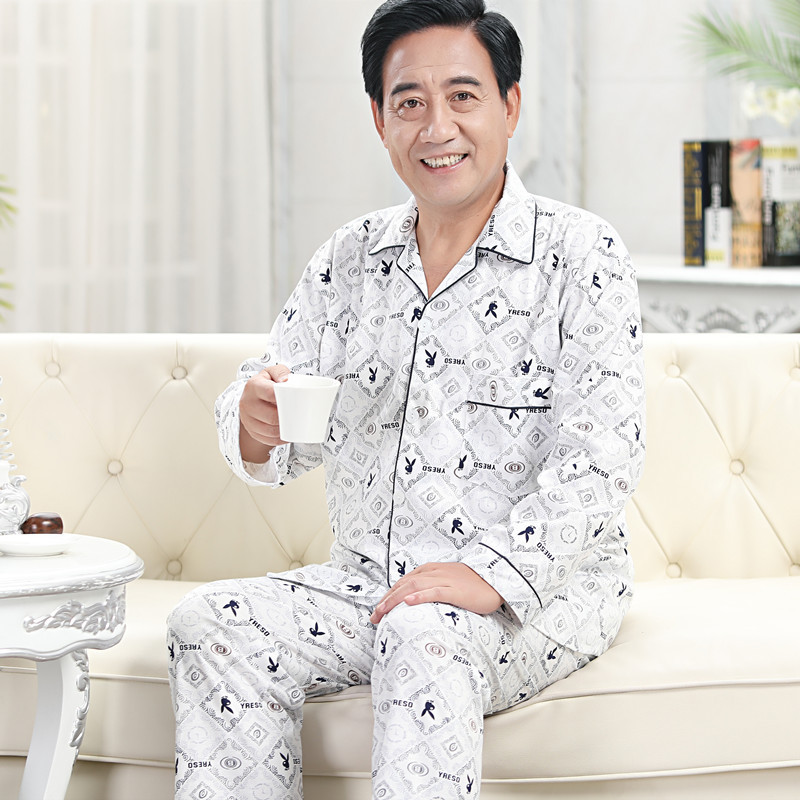 2024 nuevo pijama a cuadros para hombres primavera y otoño algodón de manga larga tamaño grande otoño y invierno para hombres se puede usar ropa para el hogar