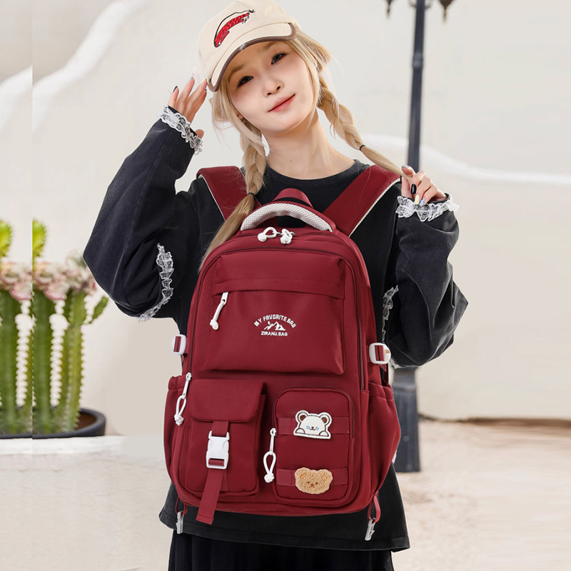 Mochila escolar estilo japonés INS para niñas, mochila de gran capacidad para estudiantes de secundaria y preparatoria, modelo nuevo 2025