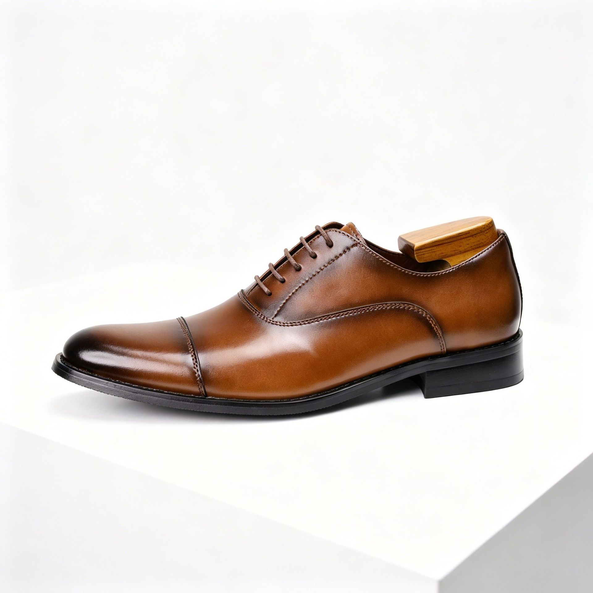 Zapatos de cuero zapatos de negocios para hombres Oxford zapatos de hombre cuero genuino desgaste formal zapatos de cuero para hombres de tres articulaciones zapatos de cuero de altura oculta estilo británico image 7