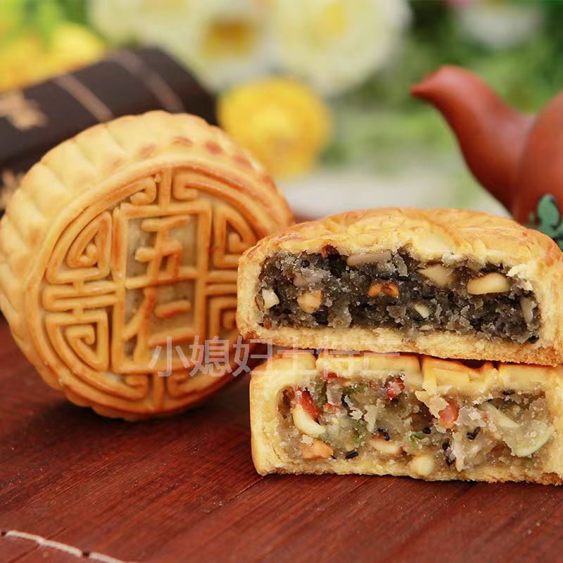 100克大广式月饼老五仁月饼老式大五仁月饼散装纯手工多口味月饼|undefined