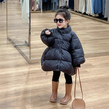 2025冬季新款 韩版童装 女童花苞摆蓬蓬羽绒棉面包服加厚保暖外套