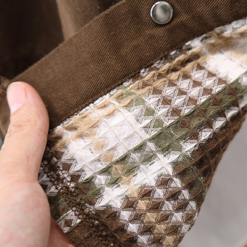 7650 Chaqueta de primavera para niños Chaqueta a cuadros con costuras de moda Chico fresco y guapo Primavera y otoño Nueva ropa de calle frita Primavera