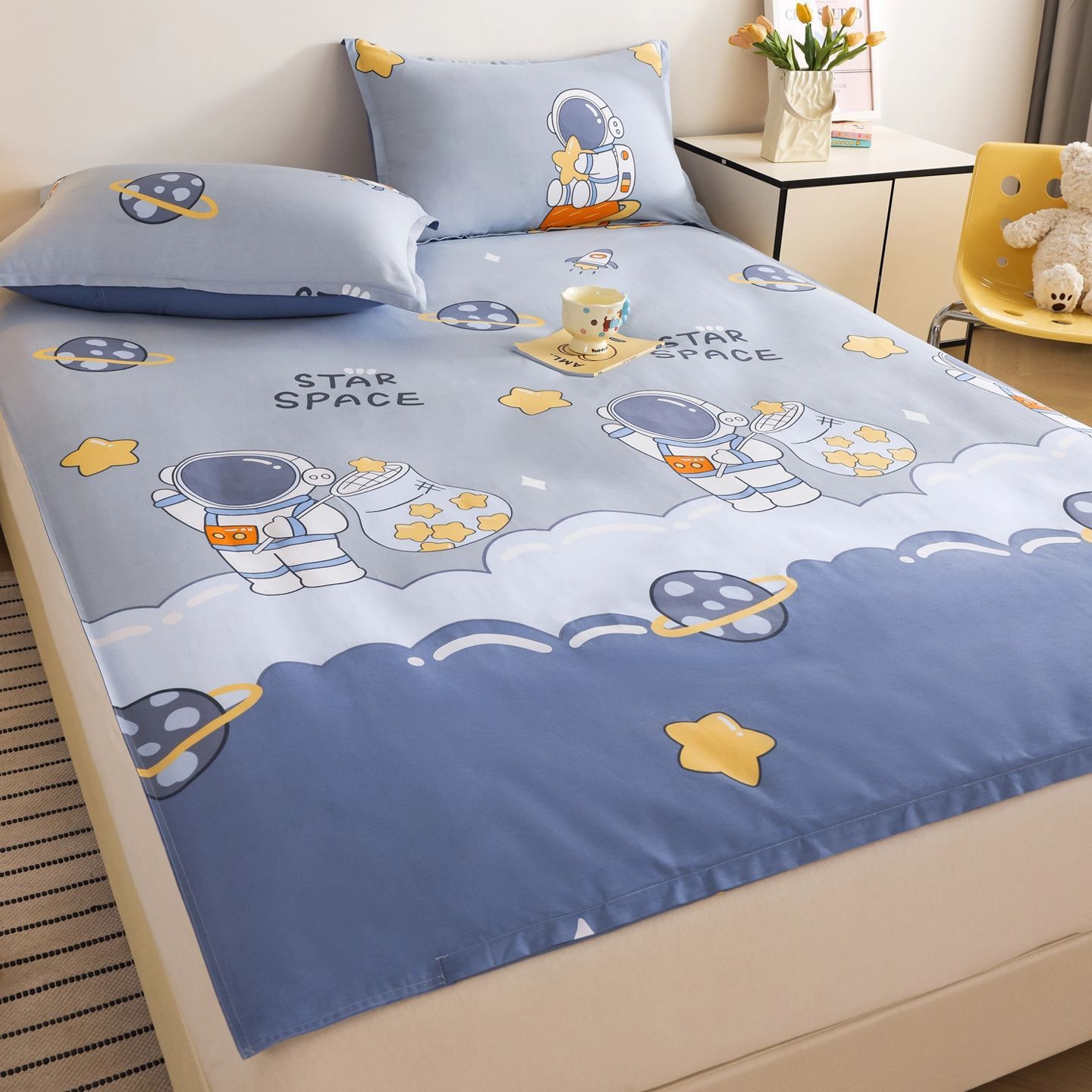 Colchón de algodón desmontable y lavable de Xinjiang con cubierta de colchón dormitorio de estudiantes colchón de cama individual colchón de dibujos animados para niños