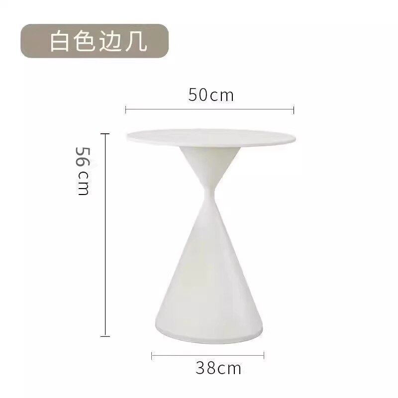 奶油风创意沙漏茶几客厅简约茶几茶桌轻奢圆形茶几民宿简约小茶几|undefined