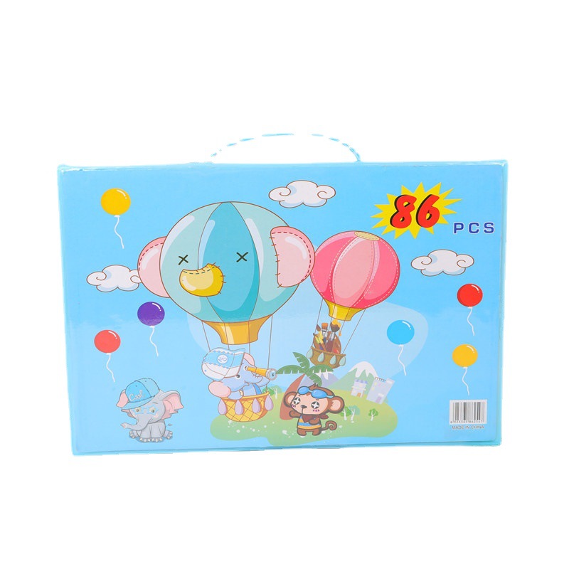 86 piezas para niños pintura color pluma traje estudiante combinación acuarela pluma caja de regalo niños recompensa regalo de vacaciones