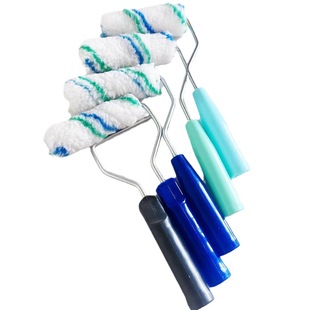 Wholesale Roller Brushes 4inch Blue and Green Striped Pinky Rollers Roller Head Paint Roller Brushes Paint and Coating Brushes