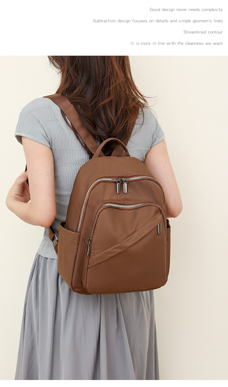 Anti-theft Solid Color Casual Daily Women's Backpack display picture 3
