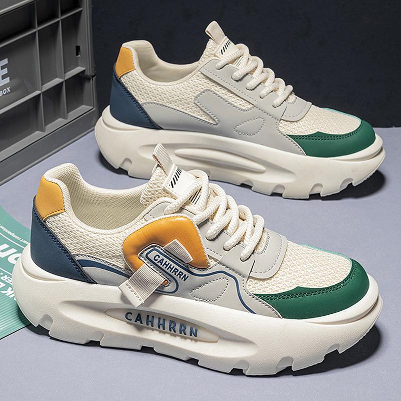 Generación de verano nuevos zapatos deportivos de malla zapatos casuales para hombres zapatos de papá zapatos de fondo grueso zapatos de estudiante de todo fósforo zapatos de moda zapatillas de deporte de cuatro estaciones