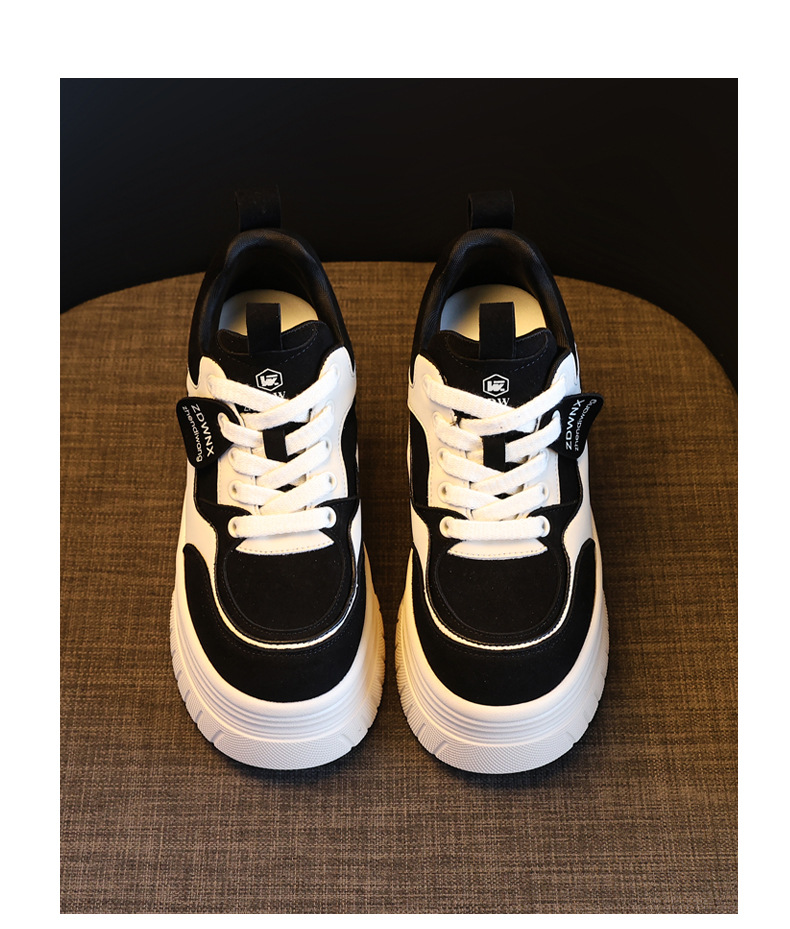 Giày sneaker nữ đế dày tăng chiều cao 9 cm, phong cách thể thao thời trang — màu nâu chi tiết 19