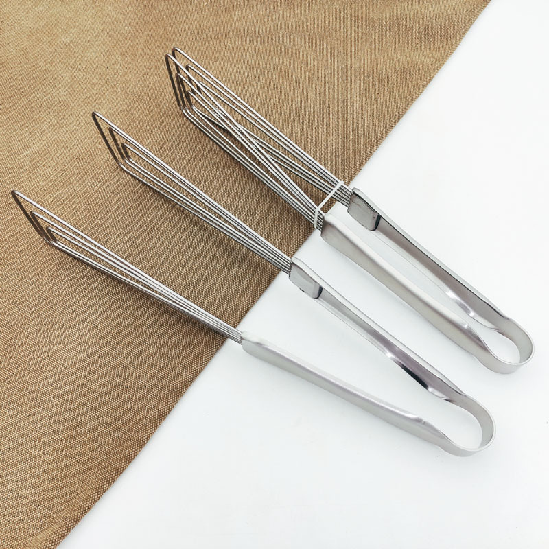 Stainless steel wire clip egg clip egg beater egg beater food clip barbecue baking hot pot oil draining stick pickle clip