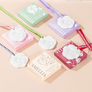 Camellia Aromatherapy Gypsum Fragrance Piece 30g Accompanying Gift Practical Interior Fragrance Pendant Car Accessories Festival