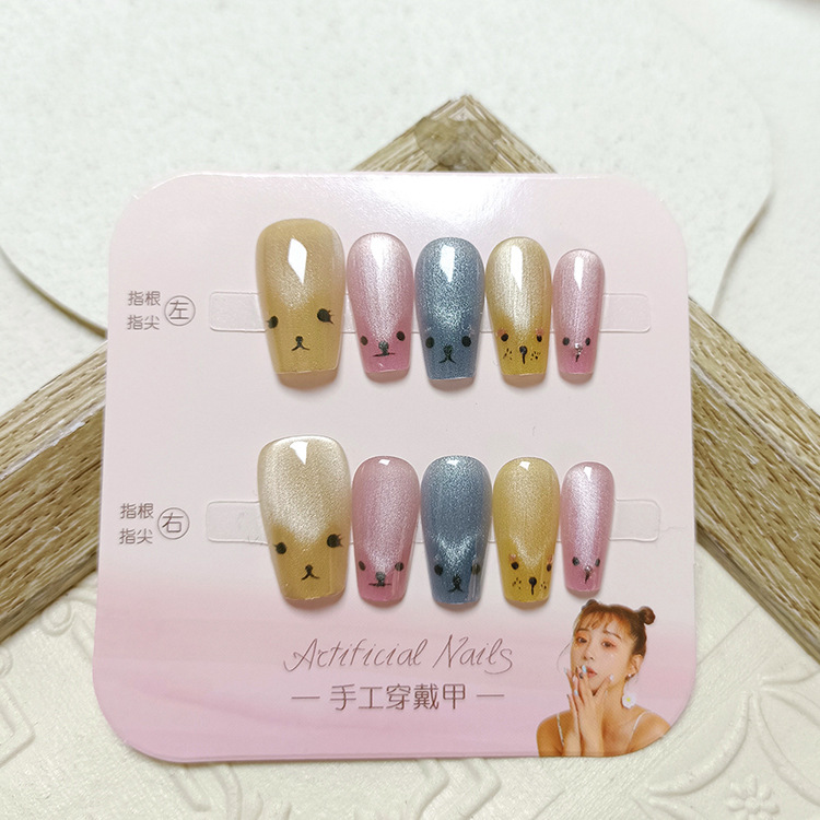 10 piezas decodificadas piezas de manicura portátil dulces parches de uñas de terapia de luz pequeño libro rojo venta caliente de alta calidad de uñas