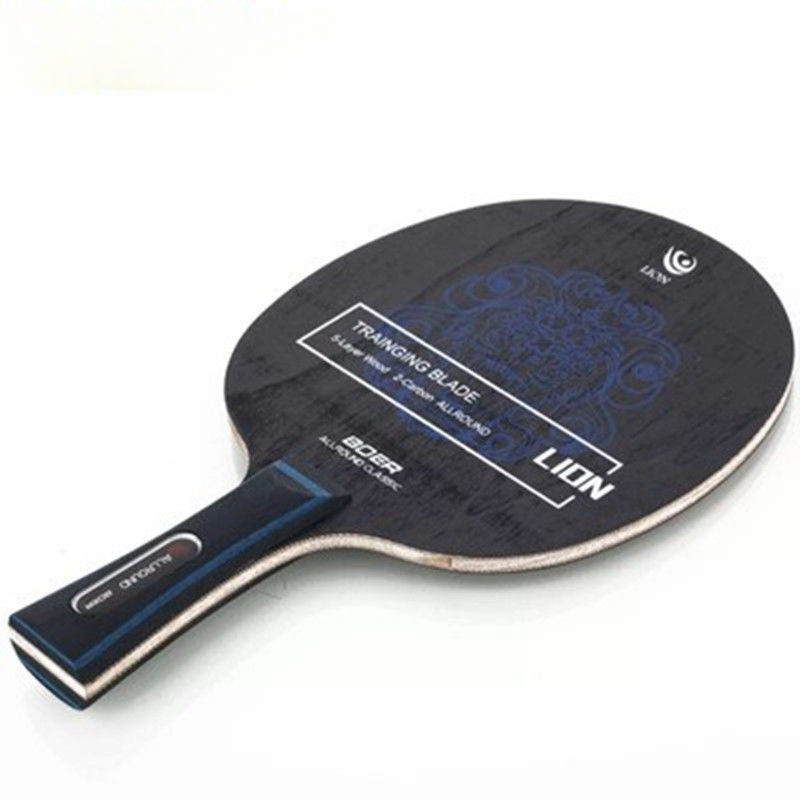 Procesamiento de la placa inferior de la raqueta de tenis de mesa, fibra de carbono de madera pura, placa horizontal recta de ataque rápido de arco de cinco capas y siete capas