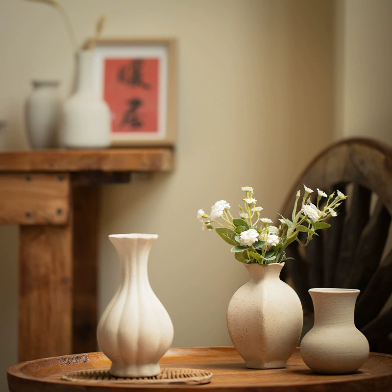 Цзиндэчжэнь простая ваза с зародышами ретро ностальгическая глиняная посуда