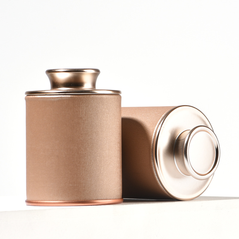 Portátil pequeña olla de té tarro de té caja de embalaje Té Negro Té Verde Oro Junmei túnica roja tarro vacío Universal Tarro de papel de tamaño pequeño