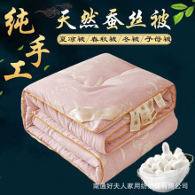 恒蚕丝被100桑蚕丝纯棉春秋被子母被学生被子被芯加厚棉冬被