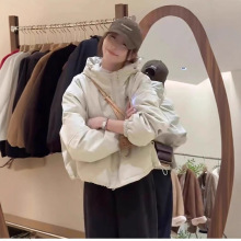 夹棉加厚冲锋衣外套女棉服秋冬季新款2025爆款流行宽松休闲薄棉衣